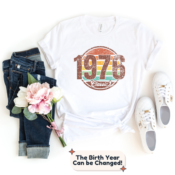 T-Shirt-Classic Custom Birthday T-Shirt (Customize Your Year)-Jack N Roy