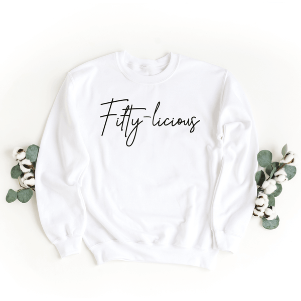 Sweatshirt-Fifty-licious Sweatshirt-S-White-Jack N Roy