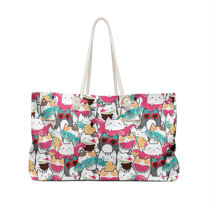 Bags-Summer Kawaii Cats Weekender Bag-24" × 13"-Printify