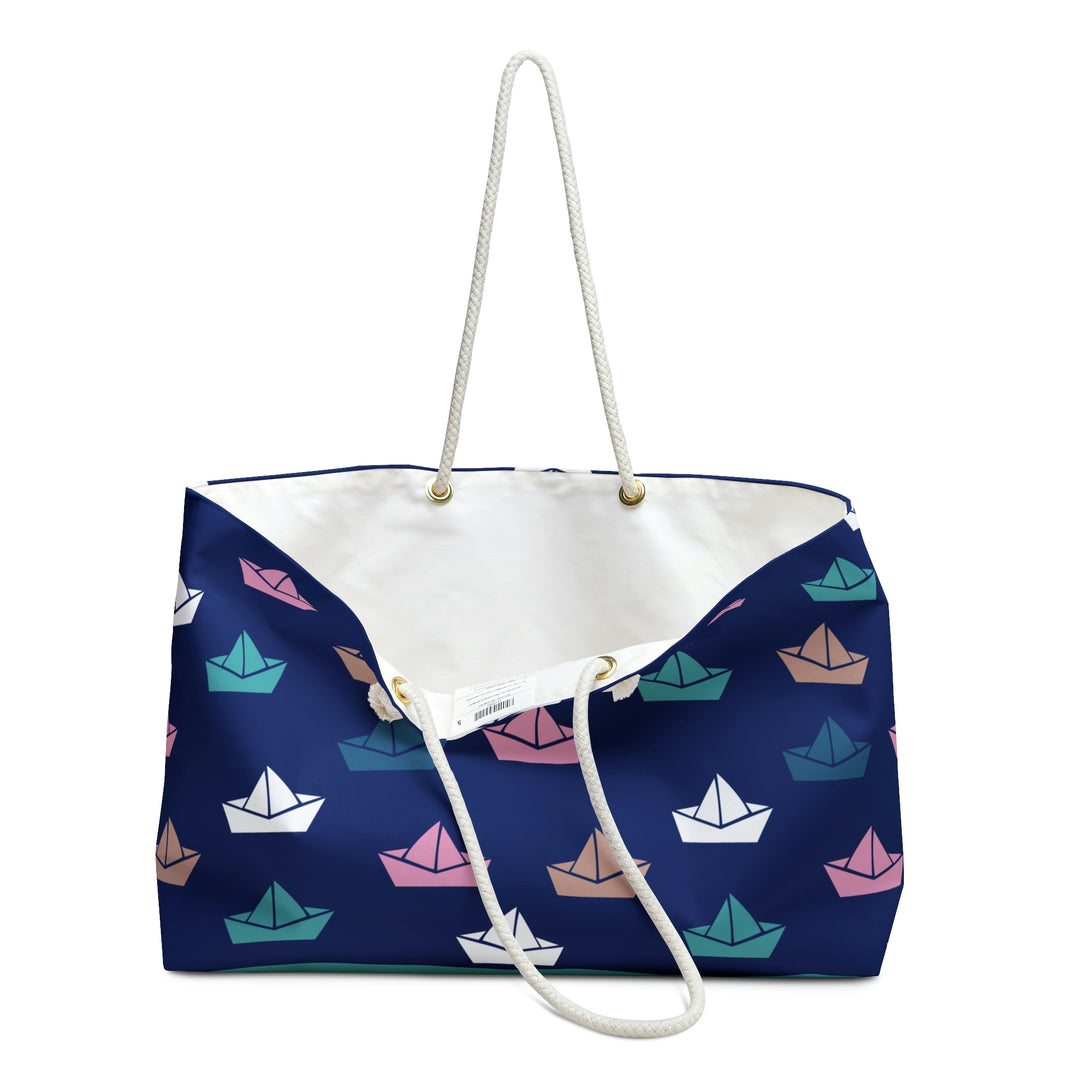 Bags-Paper Boats Weekender Bag-24" × 13"-Printify