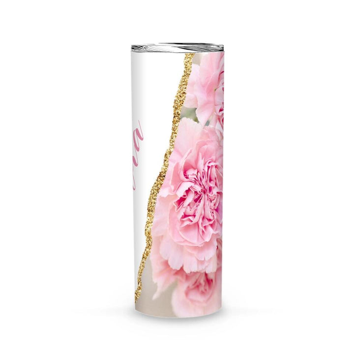 Tumbler-Personalized Skinny Tumbler (20oz) - Carnation-Skinny Tumbler 20oz - Carnation-White-Jack N Roy