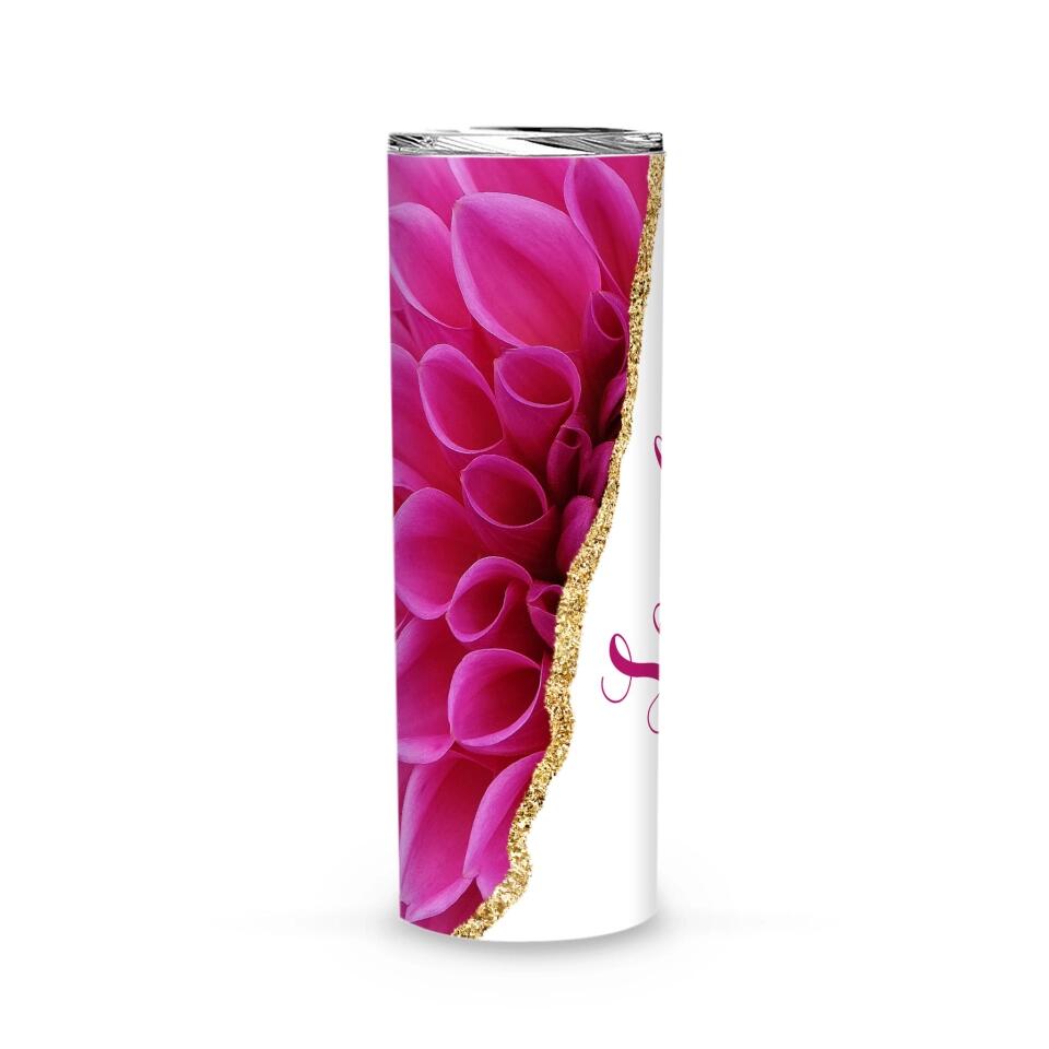 20oz pink and white daisy Tumbler