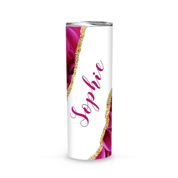 Tumbler-Personalized Skinny Tumbler (20oz) - Dahlia-Jack N Roy