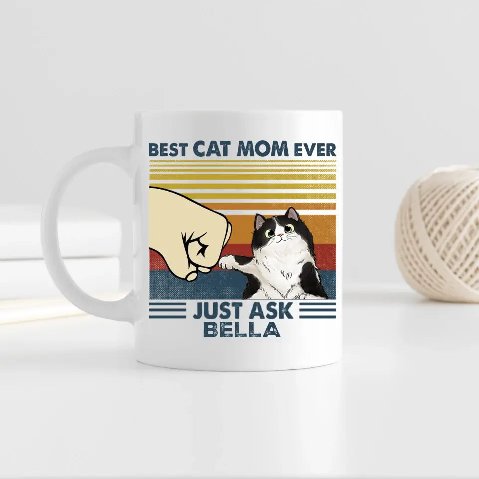 Mugs-Best Cat Mom/Dad Ever - Personalized Mug (11oz/15oz)-White Mug-White-Jack N Roy