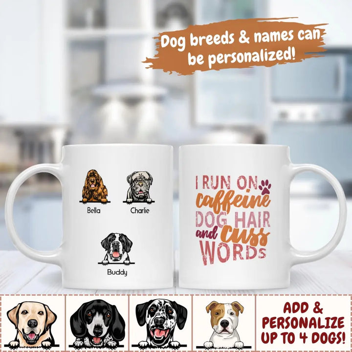 Mugs-Caffeine, Dog Hair and Cuss Words - Personalized Mug (11oz/15oz)-Jack N Roy