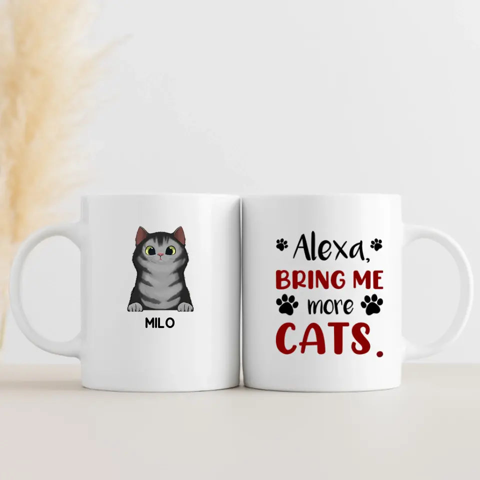 Alexa, Bring More Cats Personalized Mug: Unique Gift for Cat Moms – Jack N  Roy