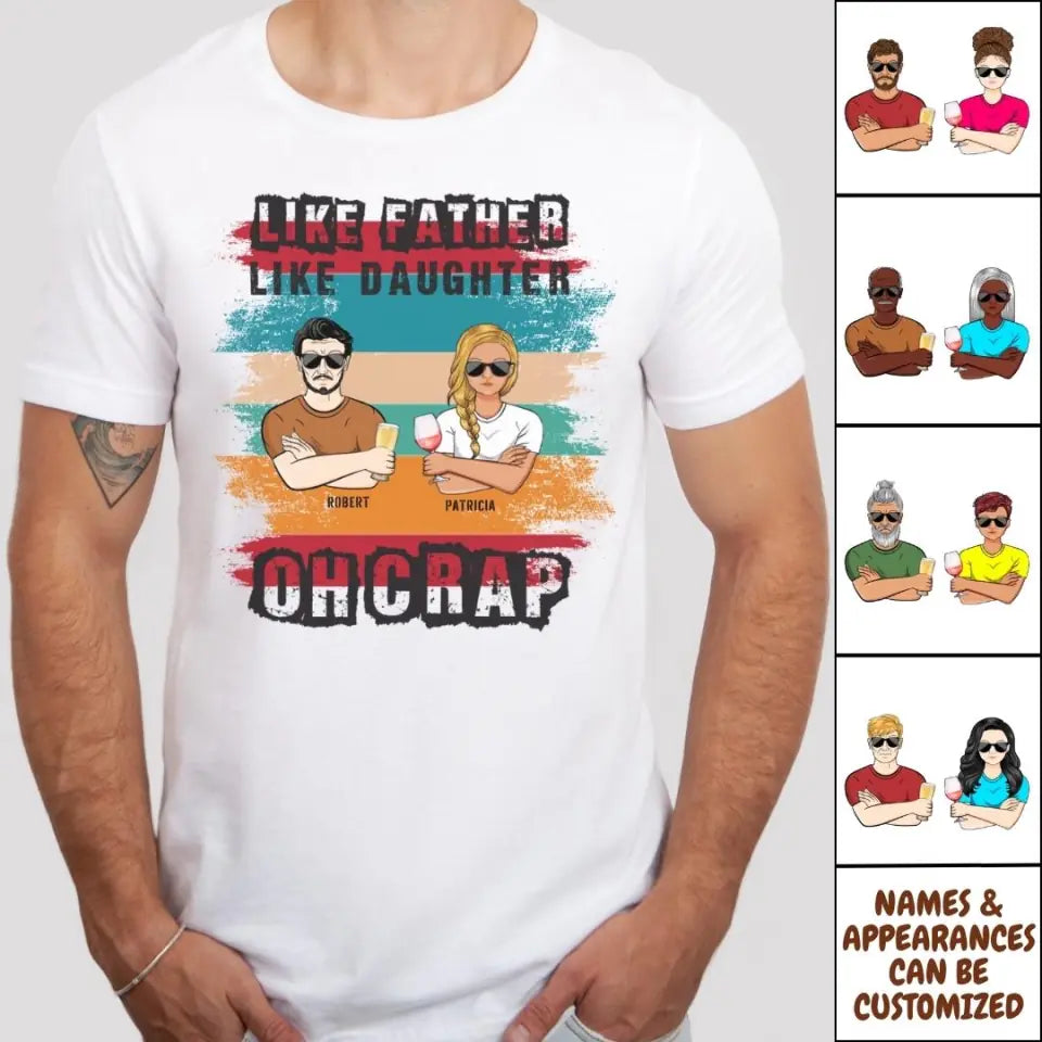 Shirts & Tops-Like Father, Like Daughter - Personalized Unisex T-Shirt / Sweatshirt-Jack N Roy