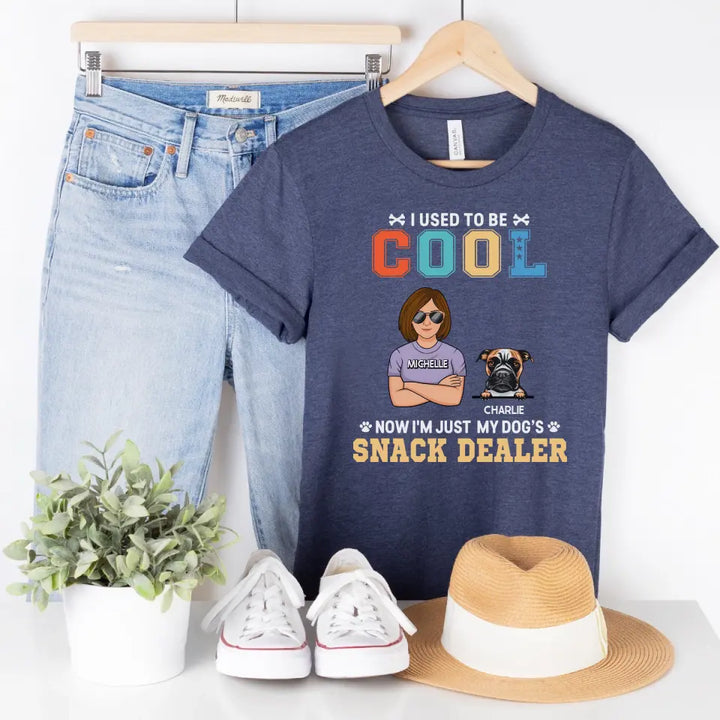 Shirts & Tops-Dog Snack Dealer - Personalized Unisex T-Shirt / Sweatshirt-Unisex T-Shirt-Heather Navy-Jack N Roy