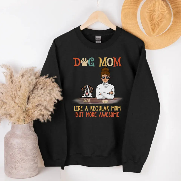Shirts & Tops-Dog Mom / Pawma - Personalized Unisex T-Shirt / Sweatshirt-Unisex Sweatshirt-Black-Jack N Roy