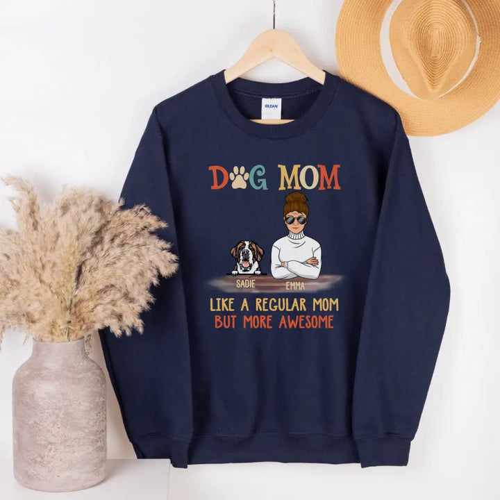 Shirts & Tops-Dog Mom / Pawma - Personalized Unisex T-Shirt / Sweatshirt-Unisex Sweatshirt-Navy-Jack N Roy