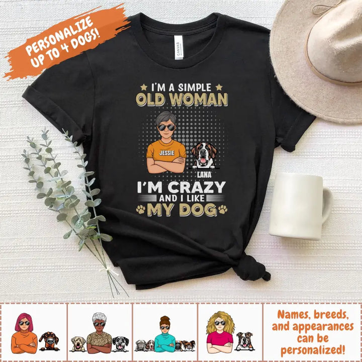 Shirts & Tops-I'm Crazy and I Like My Dog(s) - Personalized Unisex T-Shirt / Sweatshirt-Jack N Roy