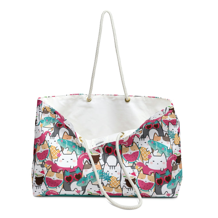 Bags-Summer Kawaii Cats Weekender Bag-24" × 13"-Printify