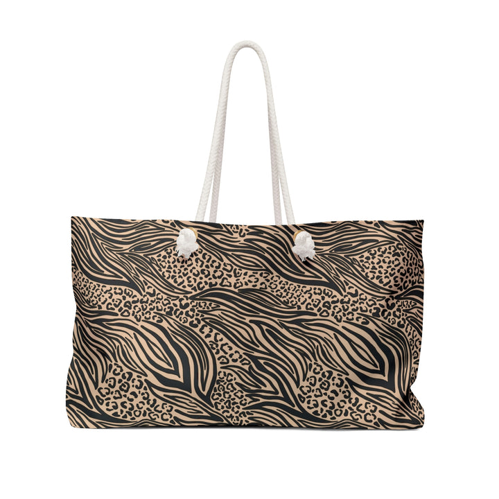 Bags-Zebra Brown Weekender Bag-24" × 13"-Printify
