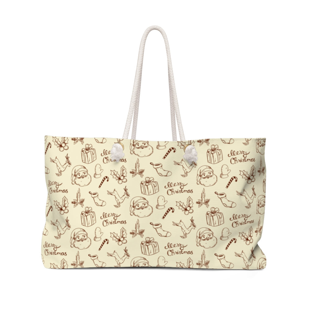 Bags-Christmas Doodle Weekender Bag-24" × 13"-Jack N Roy