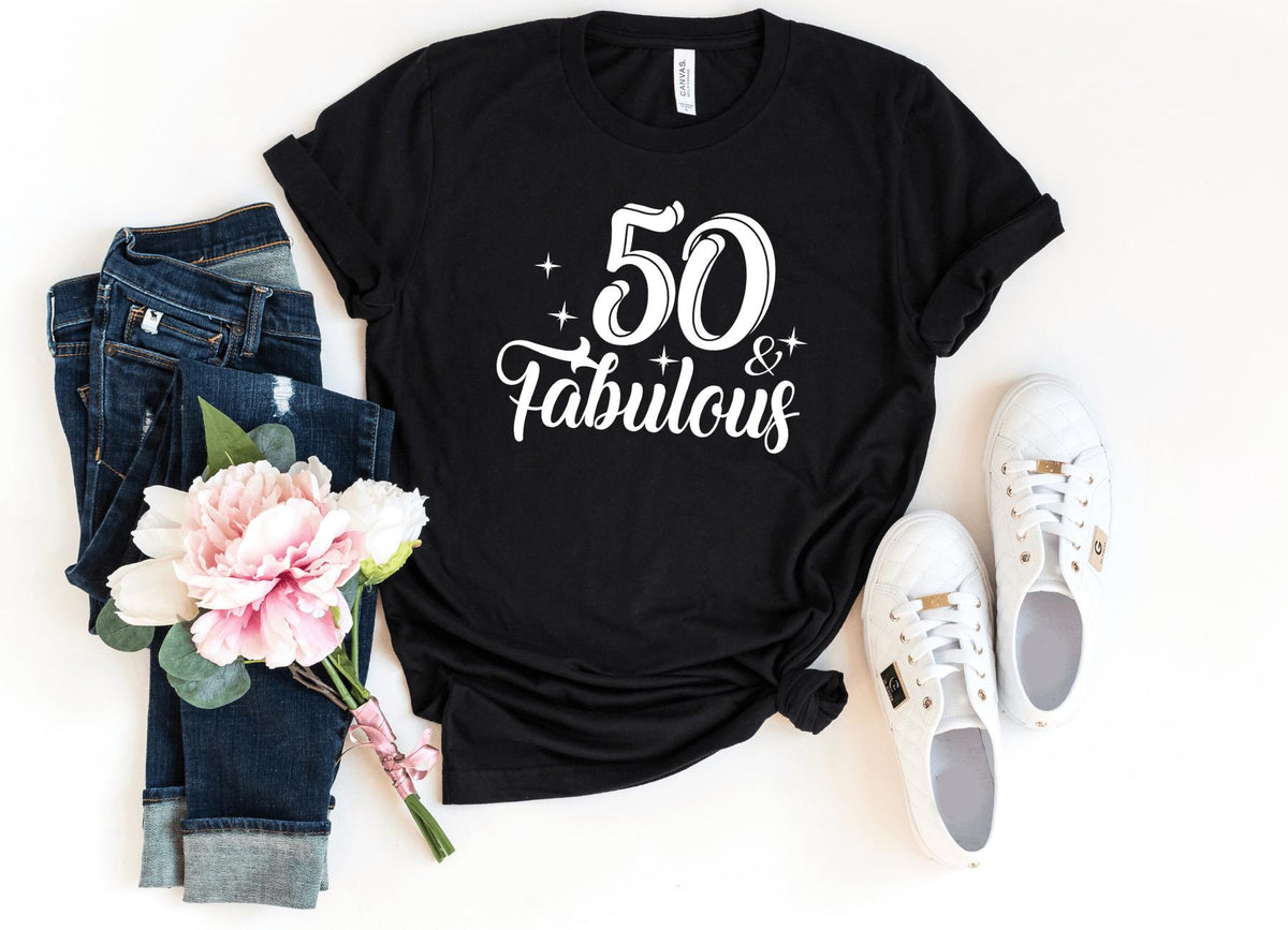 T-Shirt-50 & Fabulous T-Shirt-S-Black-Jack N Roy