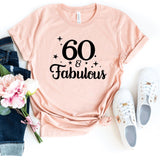T-Shirt-60 & Fabulous T-Shirt-S-Heather Peach-Jack N Roy