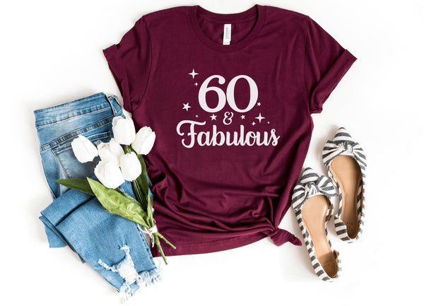 T-Shirt-60 & Fabulous T-Shirt-S-Maroon-Jack N Roy