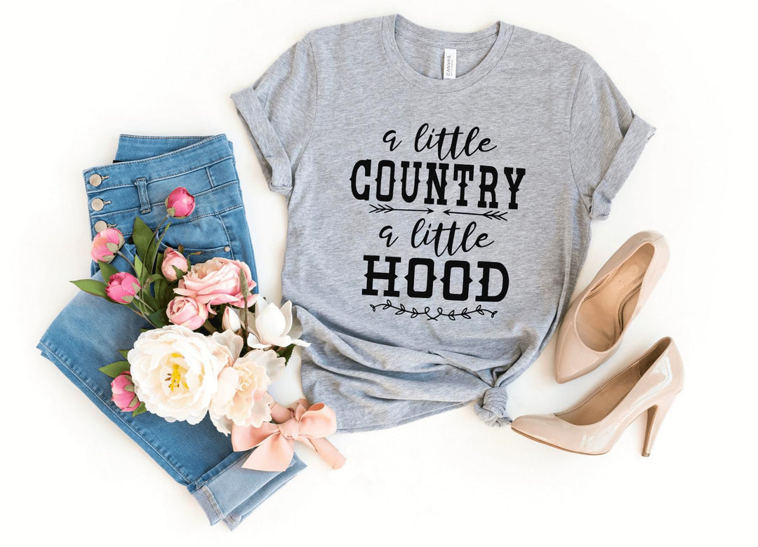 Shirts & Tops-A Little Country A Little Hood T-Shirt-S-Athletic Heather-Jack N Roy