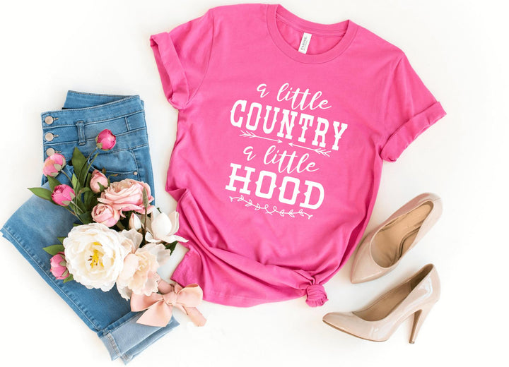 Shirts & Tops-A Little Country A Little Hood T-Shirt-S-Charity Pink-Jack N Roy