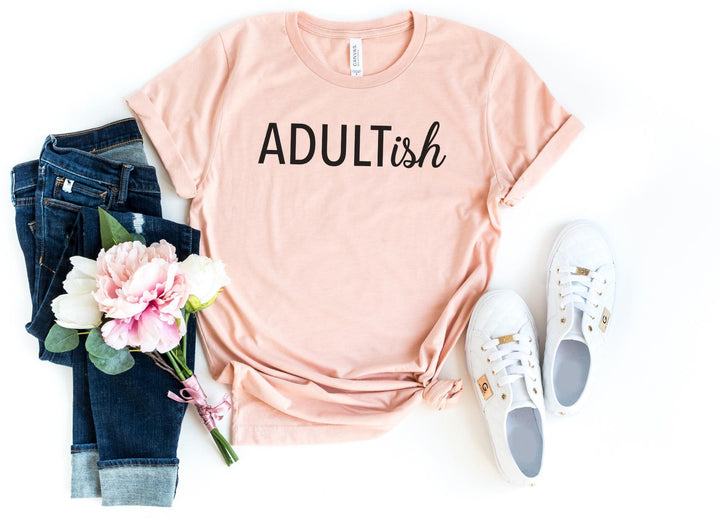 Shirts & Tops-ADULTish T-Shirt-S-Heather Peach-Jack N Roy