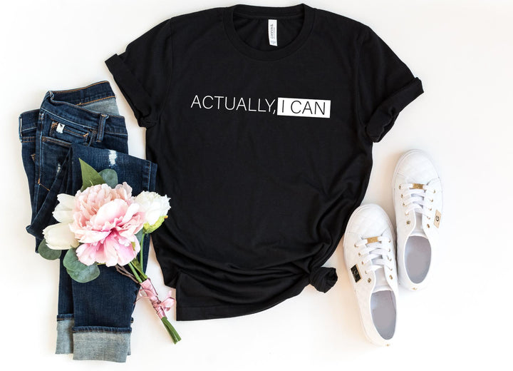 Shirts & Tops-Actually I Can T-Shirt-S-Black-Jack N Roy