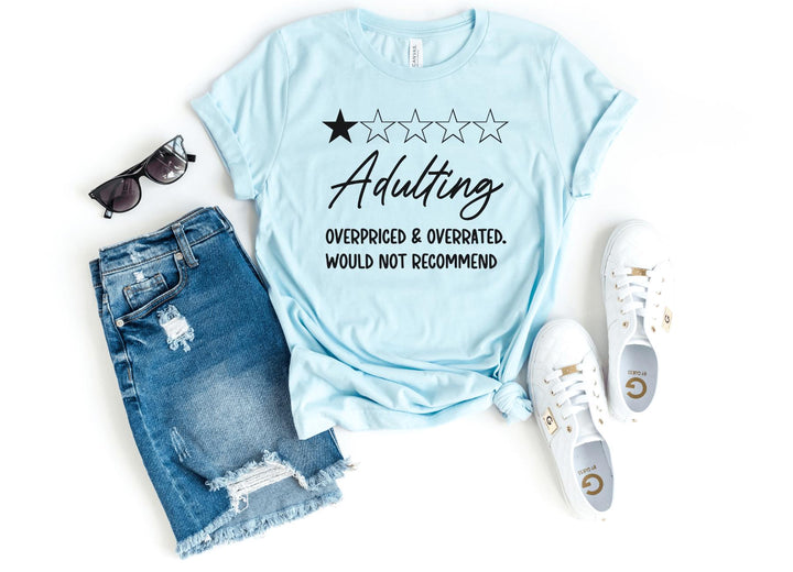 Shirts & Tops-Adulting T-Shirt-S-Heather Ice Blue-Jack N Roy