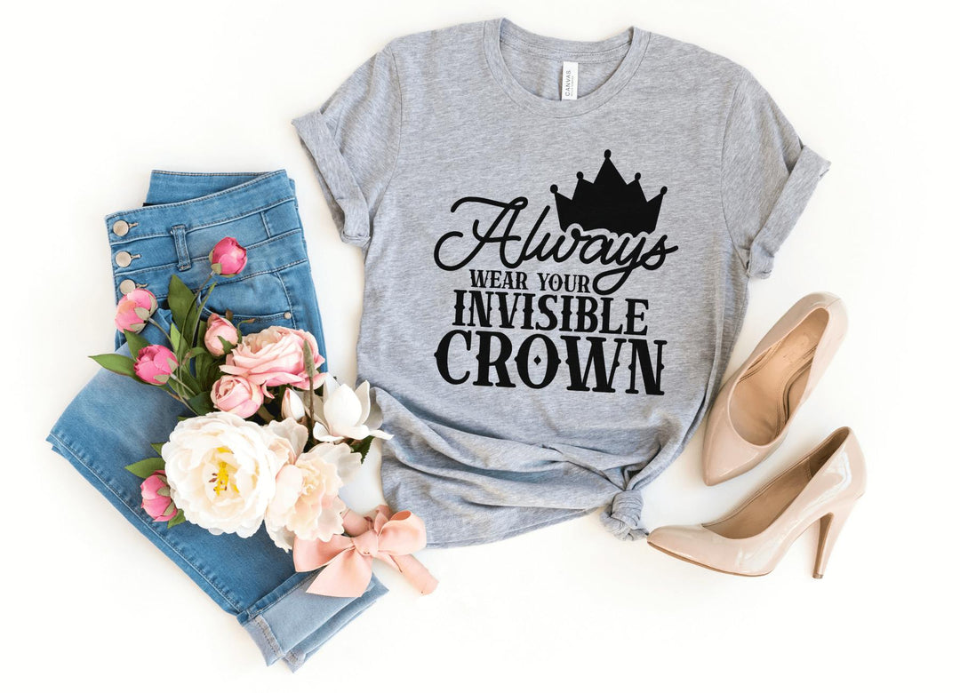 Shirts & Tops-Always Wear Your Crown T-Shirt-S-Athletic Heather-Jack N Roy