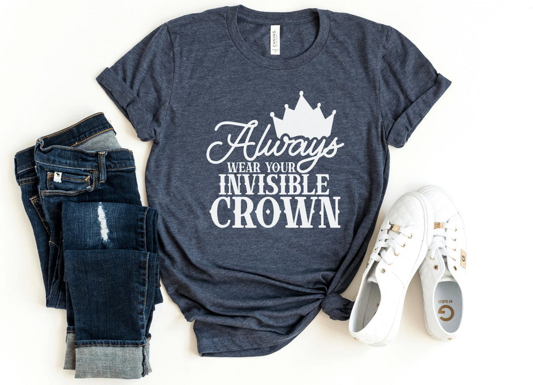 Shirts & Tops-Always Wear Your Crown T-Shirt-S-Heather Navy-Jack N Roy