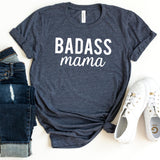 T-Shirt-BADASS MAMA T-Shirt-S-Heather Navy-Jack N Roy