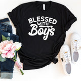 T-Shirt-BLESSED WITH BOYS T-Shirt-S-Black-Jack N Roy
