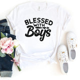 T-Shirt-BLESSED WITH BOYS T-Shirt-S-White-Jack N Roy