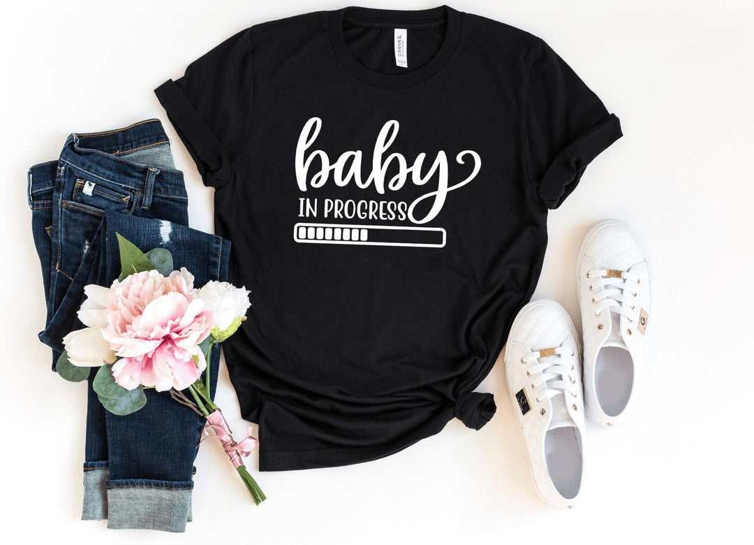 Shirts & Tops-Baby in progress T-Shirt-S-Black-Jack N Roy