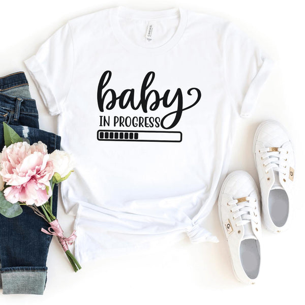 T-Shirt-Baby in progress T-Shirt-S-White-Jack N Roy