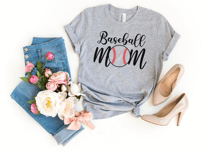 Shirts & Tops-Baseball Mom T-Shirt-S-Athletic Heather-Jack N Roy