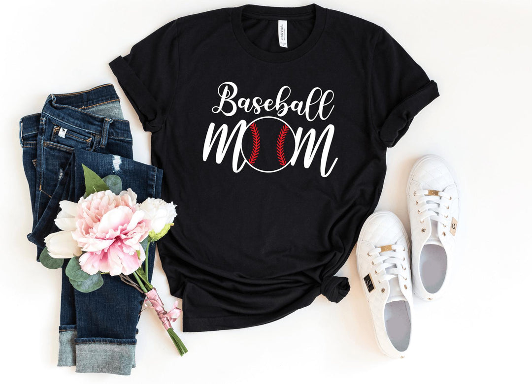 Shirts & Tops-Baseball Mom T-Shirt-S-Black-Jack N Roy