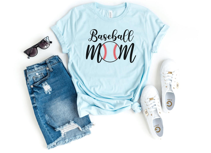 Shirts & Tops-Baseball Mom T-Shirt-S-Heather Ice Blue-Jack N Roy