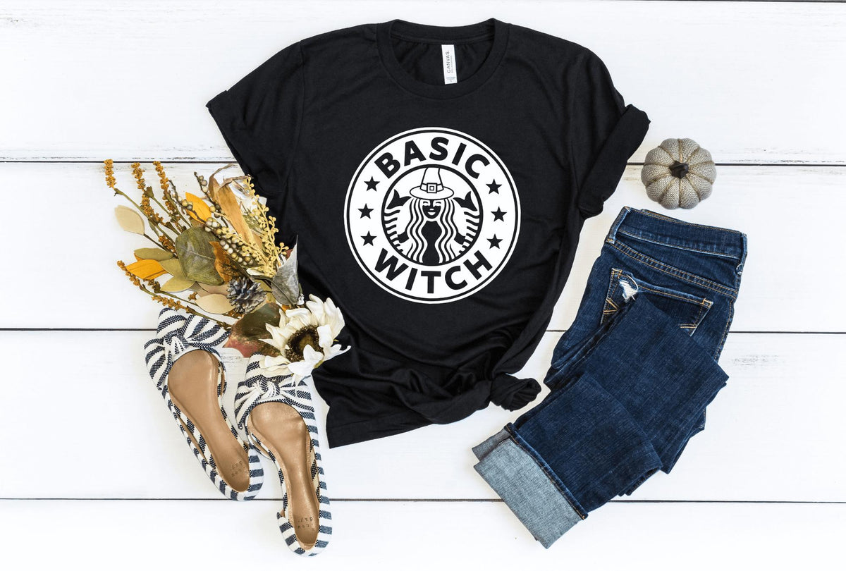 T-Shirt-Basic Witch T-Shirt-S-Black-Jack N Roy