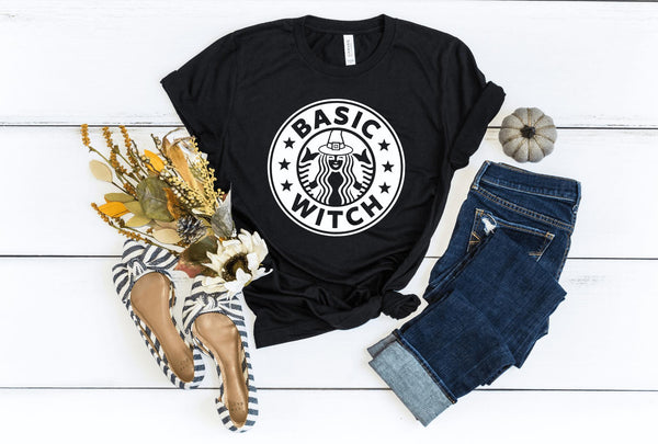 T-Shirt-Basic Witch T-Shirt-S-Black-Jack N Roy