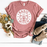 T-Shirt-Basic Witch T-Shirt-S-Heather Mauve-Jack N Roy