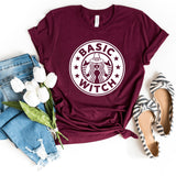 T-Shirt-Basic Witch T-Shirt-S-Maroon-Jack N Roy