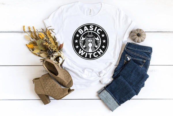 T-Shirt-Basic Witch T-Shirt-S-White-Jack N Roy