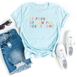 T-Shirt-Be Proud T-Shirt-S-Heather Ice Blue-Jack N Roy