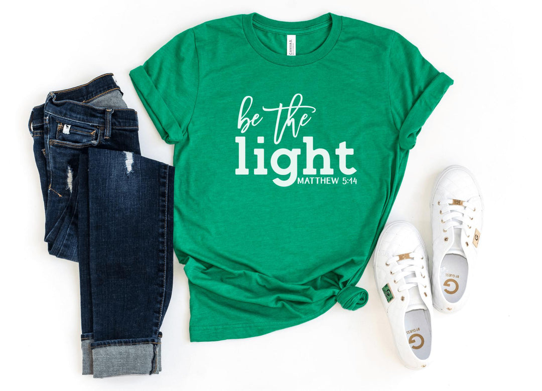 Shirts & Tops-Be The Light T-Shirt-S-Heather Kelly-Jack N Roy