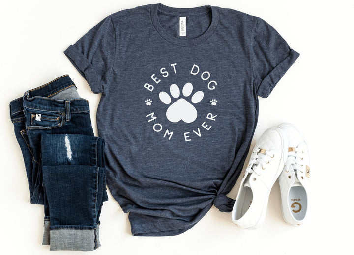 Shirts & Tops-Best Dog Mom Ever T-Shirt-S-Heather Navy-Jack N Roy