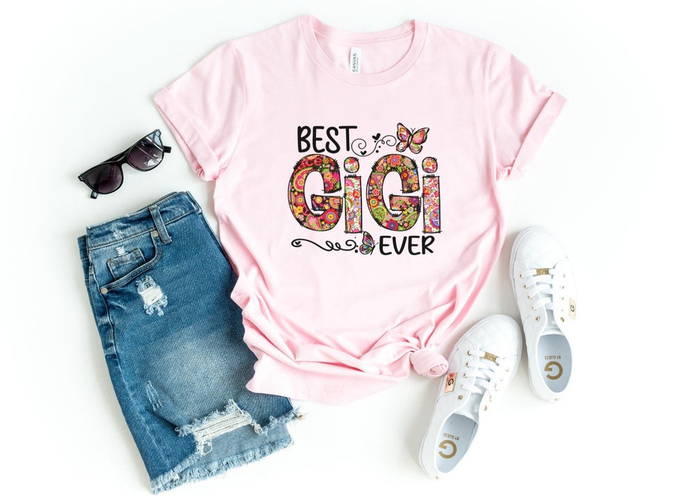Shirts & Tops-Best Gigi Ever (Paisley Design) T-Shirt-S-Pink-Jack N Roy