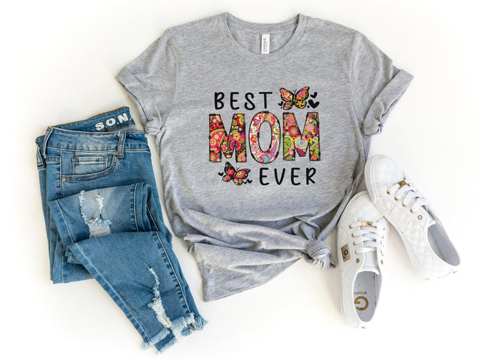 Shirts & Tops-Best Mom Ever (Paisley Design) T-Shirt-S-Athletic Heather-Jack N Roy