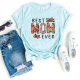 T-Shirt-Best Mom Ever (Paisley Design) T-Shirt-S-Heather Ice Blue-Jack N Roy