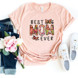 T-Shirt-Best Mom Ever (Paisley Design) T-Shirt-S-Heather Peach-Jack N Roy