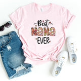 T-Shirt-Best Nana Ever (Paisley Design) T-Shirt-S-Pink-Jack N Roy