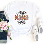 T-Shirt-Best Nana Ever (Paisley Design) T-Shirt-S-White-Jack N Roy